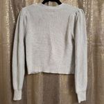 Aerie Cropped Cardigan Cream Beige Chunky Knit Balloon Sleeves Medium Photo 1