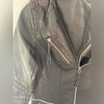 Lulus  Up on a Tuesday Black Vegan Leather Jacket NEW size small Photo 9