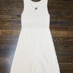 Trovata White Knit V Neck Sweater Dress Photo 0