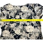 Apostrophe Women’s Short Sleeve Shirt Black Cream Floral Stretch Top Size XL 18 Photo 3