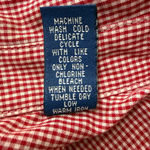 Karen Scott II Red Gingham Christmas Embroidered Button Down Shirt Size 1X Photo 8