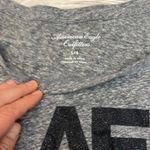 American Eagle Gray with Black Glittery Letters “AE HONG KONG” Long Sleeve Top L Photo 7