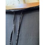 Italian Masnada high rise wide leg 100% Silk Black breezy lightweight pants 6 Photo 4