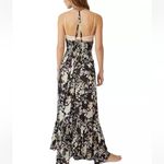 Free People  Heat Wave boho floral Print Maxi Dress, spaghetti strap racer back,S Photo 2