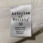 Articles of Society Tag 30 Actual 32 Raw Hem Short Denim White Cut Off Festival Photo 5