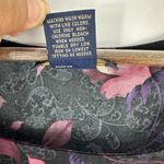 Laura Scott  Tank Top XL Black Pink Floral Sleeveless Blouse Cottage Romantic Vtg Photo 3