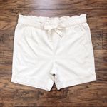 Anthropologie Frye x  • Pascale paperbag waist shorts beige tan twill drawstring Photo 3