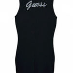 Guess Rhinestone Sleeveless Mock Bodycon Black Dress. Size XL Photo 0