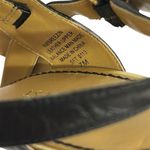 Nine West Breezin Black Gold Strappy Sling Back Stiletto Sandal Heels Womens 7 Photo 12