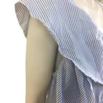 ASOS  Blue & White Striped Ruffled‎ Dress Photo 4