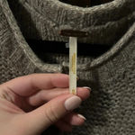 Free People  Wool Cardigan Brown Sweater Photo 4