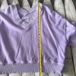 Aerie  V Neck Sweatshirt Purple Size S Photo 6