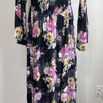 Torrid  Black Maxi Dress Flutter Floral Easter Size 1 Photo 0