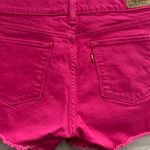 Levi Strauss & CO. Pink Denim Frayed Hem High Rise Short 😘 Photo 4