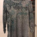 kim rogers Gray/Torquoise Womens Top Photo 0
