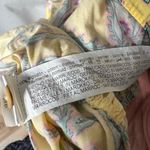 ZARA  Midi Dress Size M Yellow Paisley Smocked Puff Sleeve Cottagecore Garden Photo 7