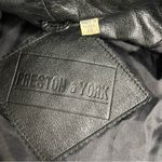 Preston & York Vintage 90s  Black Leather Patchwork Open Jacket Women’s Size S Photo 7