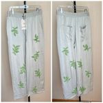 ZARA  Embroidered Beaded Leaf Pants New With Tags Blogger Favorite Large Photo 1