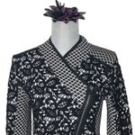 Anthropologie MOTH |  Black Jacquard Lace Moto Jacket size SP Photo 8