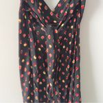 Urban Outfitters Kimchi Blue  Fruit Print Black Red Strappy Dress Deep B-Neck EUC Photo 12