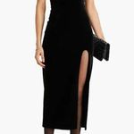 NICHOLAS Adiba Strapless Round Edge Midi Dress in Black 4 New Womens Photo 10