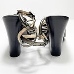 Cole Haan Collezioni Women's Wooden Heels RARE Block Heel Chrome Straps 9 1/2 B Photo 7