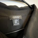 Jones New York Jones & Co Womens Plus 2X Black Button Up Shirt Blouse Long Sleeve Top Light Photo 5