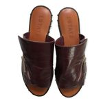 1. State  Cadwyn Burgundy Leather Zipper Studded Slide Sandal Photo 98