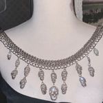 Rhinestones skull necklace Photo 2