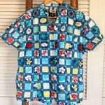 Tori Richard Women's Hawaiian Shirt Floral Print Short Sleeve Button Up Size XL Blue Photo 0