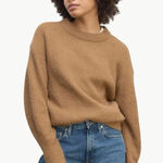 Everlane NWT The Cocoon Crew Alpaca Sweater | Sz Small | Tiger’s Eye (Brown) Photo 0