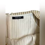 Sugar Lips  tan and cream striped off shoulder romper Photo 3