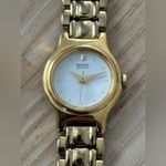 Seiko Vintage Ladies Watch Gold-Tone Bracelet Case Hands White Dial New Battery Photo 1
