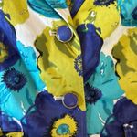 Joan Rivers vibrant floral three button blazer size 12 Purple Photo 9