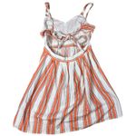 Jealous Tomato  Women's Orange & White Halter Neck Sleeveless MIDI Dress Size L Photo 5