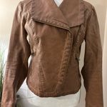 Bagatelle Distressed Asymmetrical Brown Faux Leather Size S Photo 11