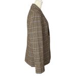 Chadwick's  Vintage Wool Blend Plaid 2 Button Lined Blazer Brown & Blue Size 8 Photo 2