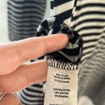 Soft Surroundings Calista Grey & Black Stripe Lightweight Peplum Jacket Photo 3