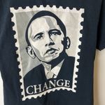 2008 Vintage Y2K Obama T Shirt Gray Small S President Graphic Rap Tee Cotton Photo 4