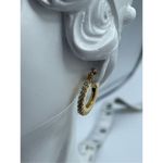 Do Everything In Love NWT 14K gold dipped CZ  hoops Photo 4