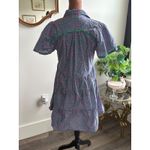 Umgee  USA Pink Green Floral A Lined‎ Tiered Mini Dress Flutter Sleeve Small Photo 2