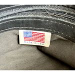 Vintage Stone Mountain Black Leather Shoulder Bag Handbag Made USA Photo 7