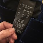 Liverpool Pull-On Stretch Velvet Joggers Midnight Blue Sz LG Holiday Pockets Photo 7