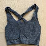 Phat Buddha One Size Greenwich grey seamless glittery racerback sports/yoga bra Photo 0