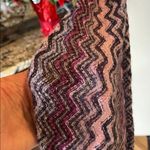 Pink and Purple Zigzag Cozy Knit Scarf Photo 5