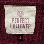 SO  Women's Cable Knit Sweater - Deep Red/Burgandy, Size XL Photo 3