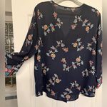 West Kei Floral Navy Blouse with Tie Front Photo 14