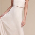 BHLDN  Jill Stuart Iva Crepe Maxi Dress Gown Ivory Size 2 Anthropologie Photo 0