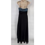 Hailey Logan Vintage Y2K Winter Formal Dress Juniors 11/12 Black Blue Sequin Photo 7