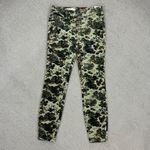 Anthropologie Pilcro Floral Camouflage High Rise Skinny Corduroy Pants Green 26P Photo 5